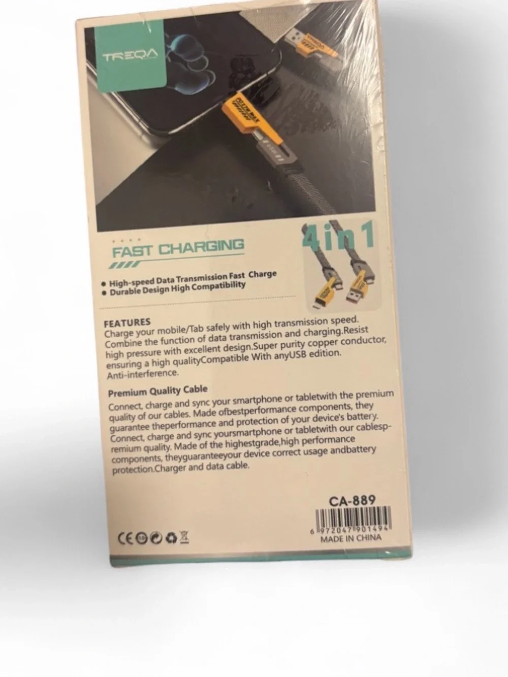 Turbo 4-in-1 Fast Charging Cable — Gold
